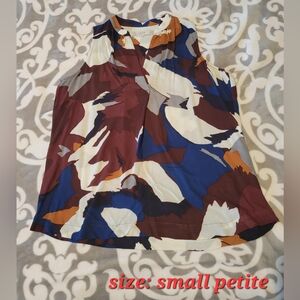 Colorful Abstract Sleeveless Top